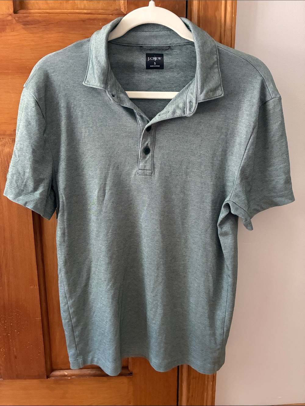 J. Crew Men's Polo Shirt - Seafoam